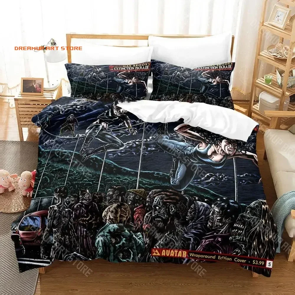 2026 Comics Extinction Parade Bedding Set Cartoon Anime Three-piece Set Adult Kid Bedroom Duvetcover Sets