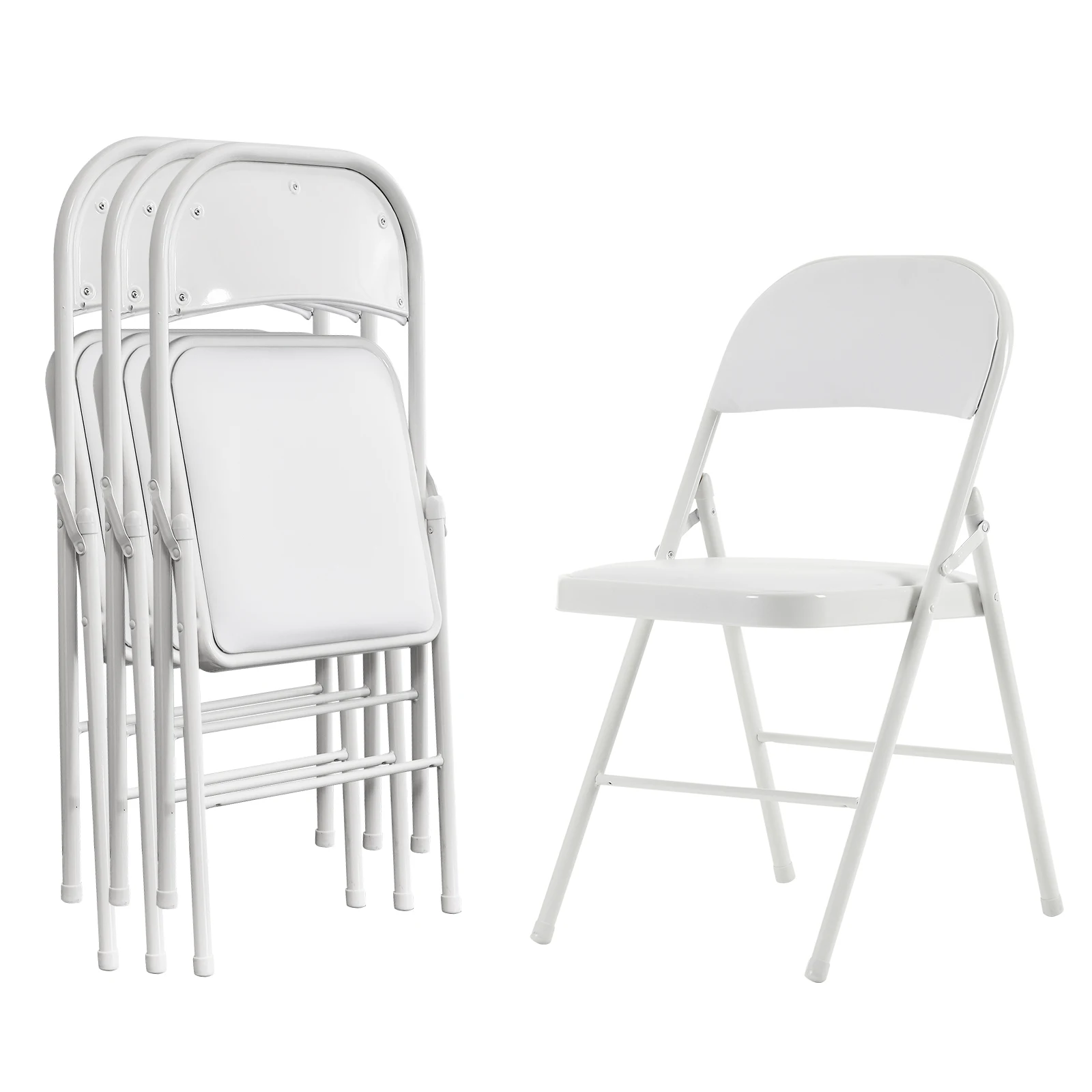 PVC Leather Folding Chair 330LB Weight Capacity Comfortable Event Chair Lightweight Portable Foldable