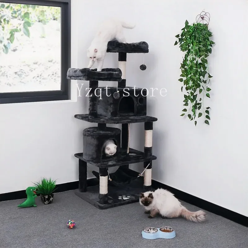 Cat climbing frame,  nest,  tree, integrated luxury cat scratching column, large multi-layer cat jumping platform, universal