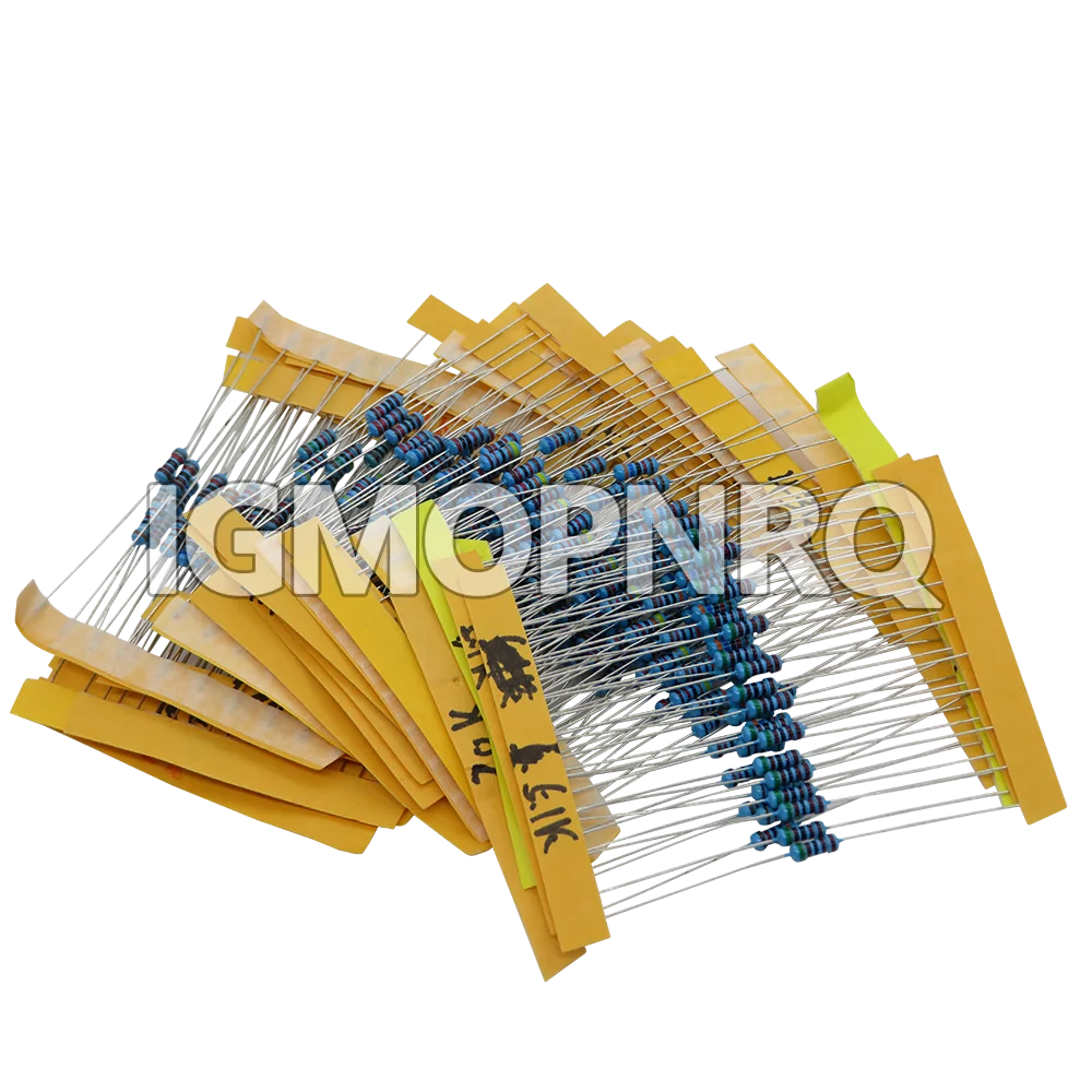 1k 10k 600 k 220オーム470オーム抵抗器金属皮膜抵抗器,30種類,ピース/セット/4W,各種キット,1% オーム,100 300ピース/セット