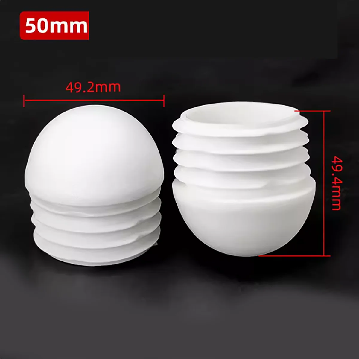 White Round Bung Plastic Blanking End Cap Tube Pipe Inserts Plug Insert Stoppers 13mm 16mm 19mm 20mm 22mm 25mm 28mm 30mm-60mm ﻿