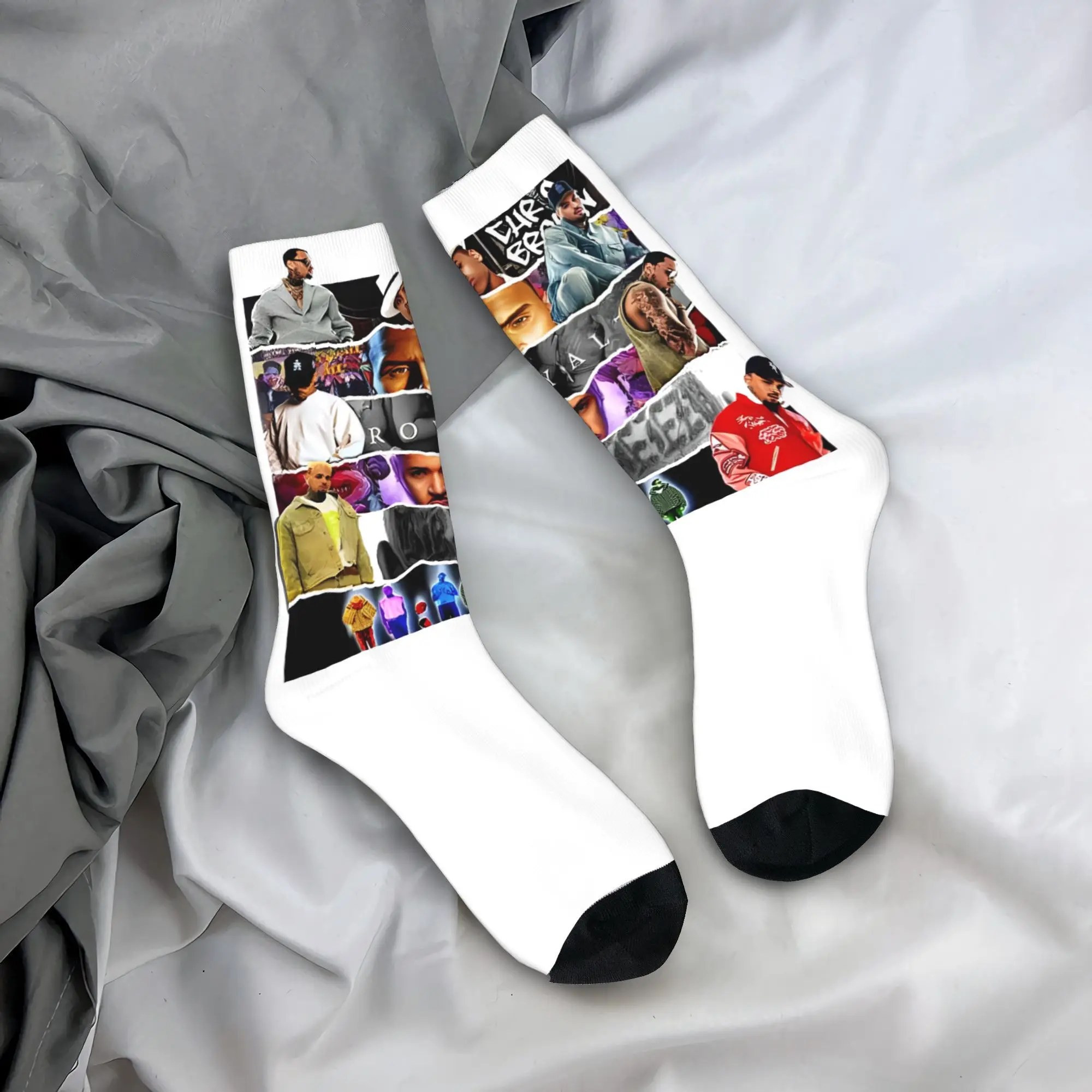 

Chris Brown Breezy Bowl XX Tour 2025 Socks for Women Men All Season Cozy Middle Tube Socks Non-slip