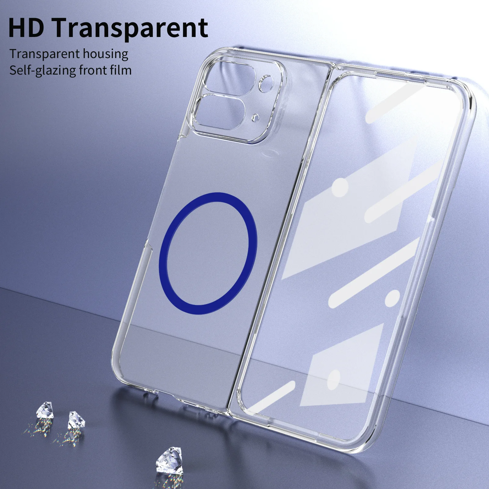 

Складной чехол для мобильного телефона Google Pixel 10pro, магнитная прозрачная пленка для беспроводной зарядки, встроенная ультратонкая противоударная пленка