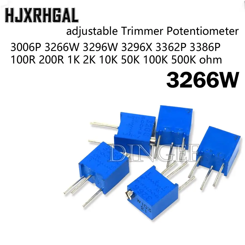 3006P 3266W 3296W 3296X 3362P 3386P 100R 200R 1K 2K 10K 50K 100K 500K ohm precision adjustable resistance Trimmer Potentiometer