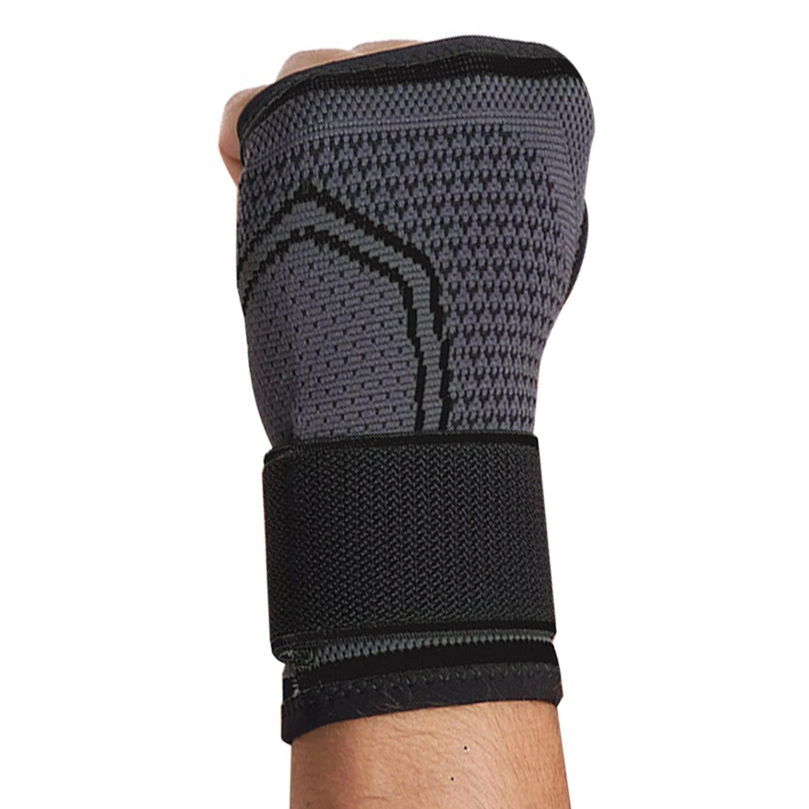 

Compression Wrist Brace with Pressure Belt Nylon Spandex Latex Material Black Green Color M L XL Size 45g Weight 1 Piece Sport