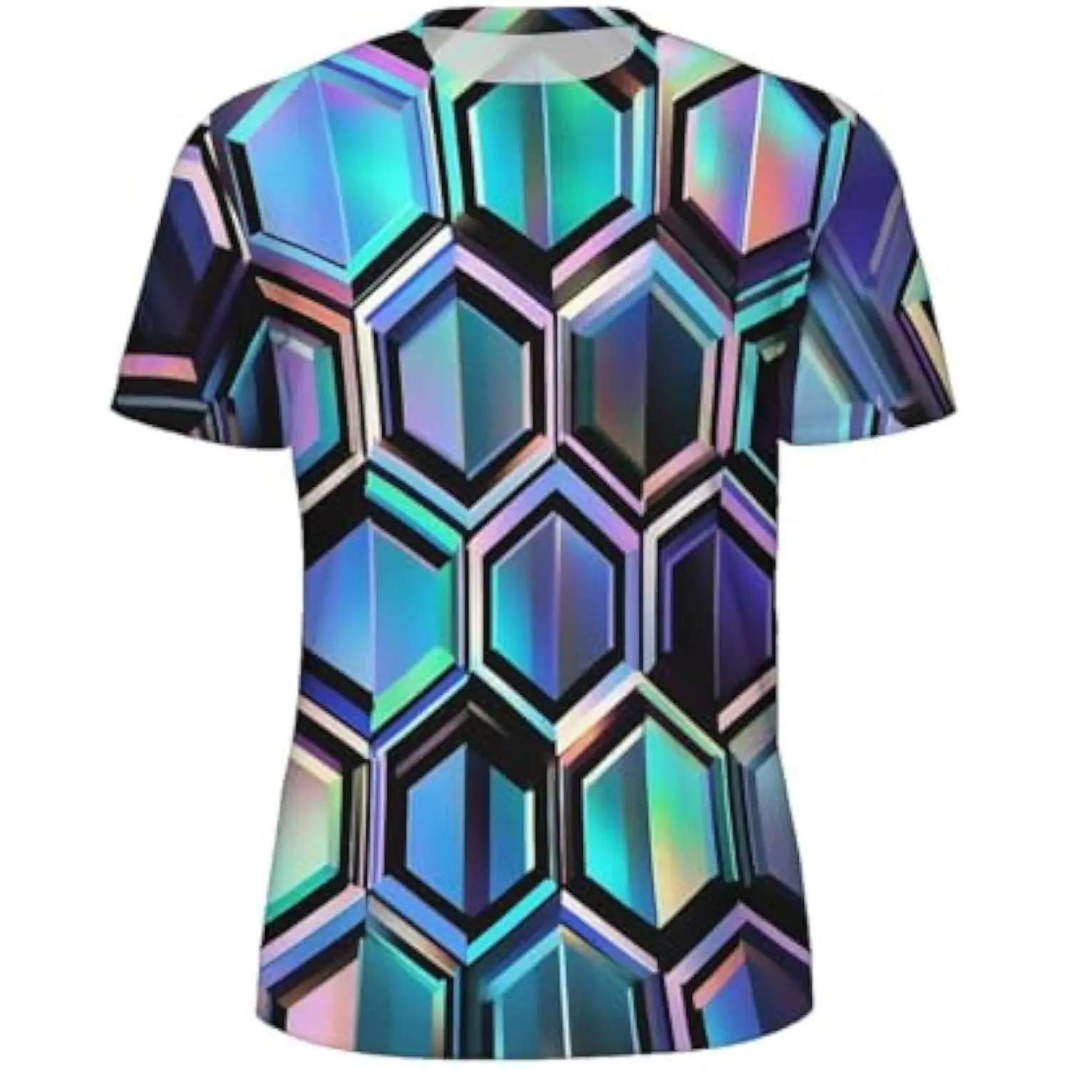تي شيرتات قصيرة الأكمام مطبوعة ثلاثية الأبعاد للرجال، مقاس كبير 6XL تي شيرت للبالغين ملابس عصرية للرجال بأشكال غير منتظمة #3
