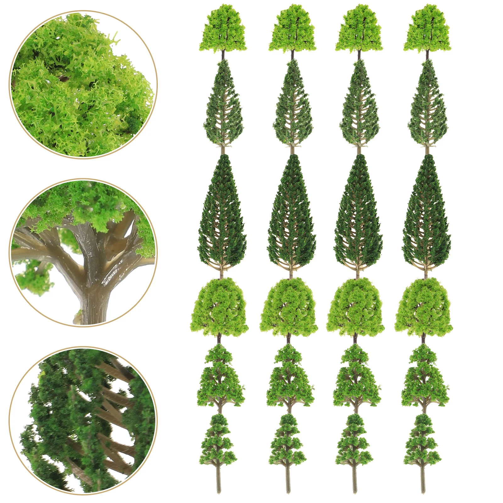 

30 Pcs Miniature Micro Landscape Simulation Tree Faux Plant Trees Plastic Adornment