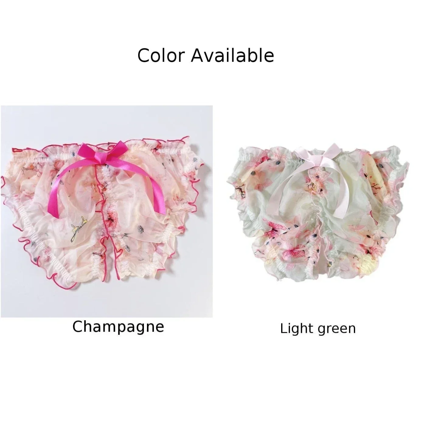 남자 섹시한 오픈 가랑이 쉬폰 팬티를 통해 볼 여자 가랑이없는 팬티 란제리 속옷 보우 매듭 부드러운 부드러운 에로틱 팬티