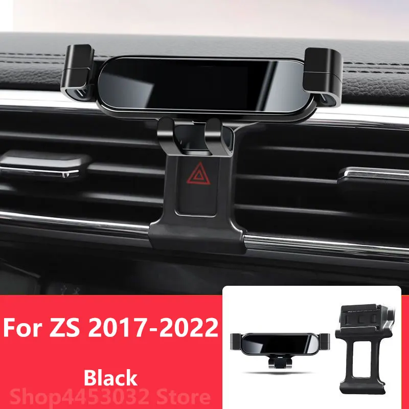 Car Mobile Phone Holder For MG ZS 2022 - 2017 Mounts Bracket Stand Rotatable Support Accessories 3 Colors