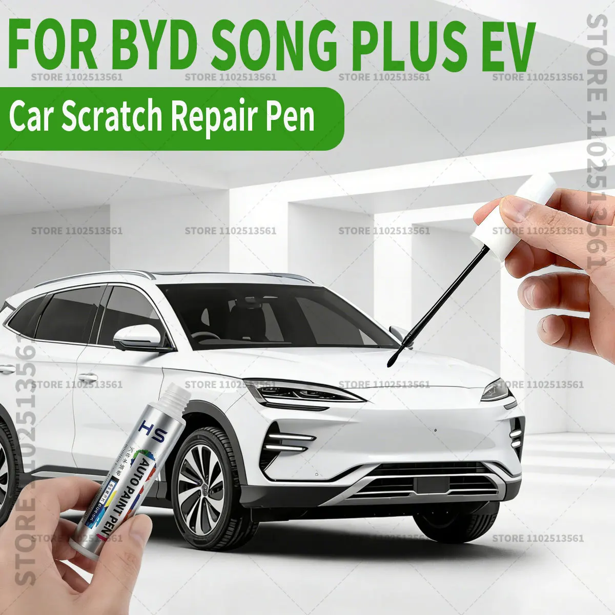 

Ручка-корректор для ремонта лакокрасочного покрытия автомобиля BYD Song PLUS EV, средство для удаления царапин, аксессуары для авто DIY, синий STD, белый WAZ, черный BBB, серый 082