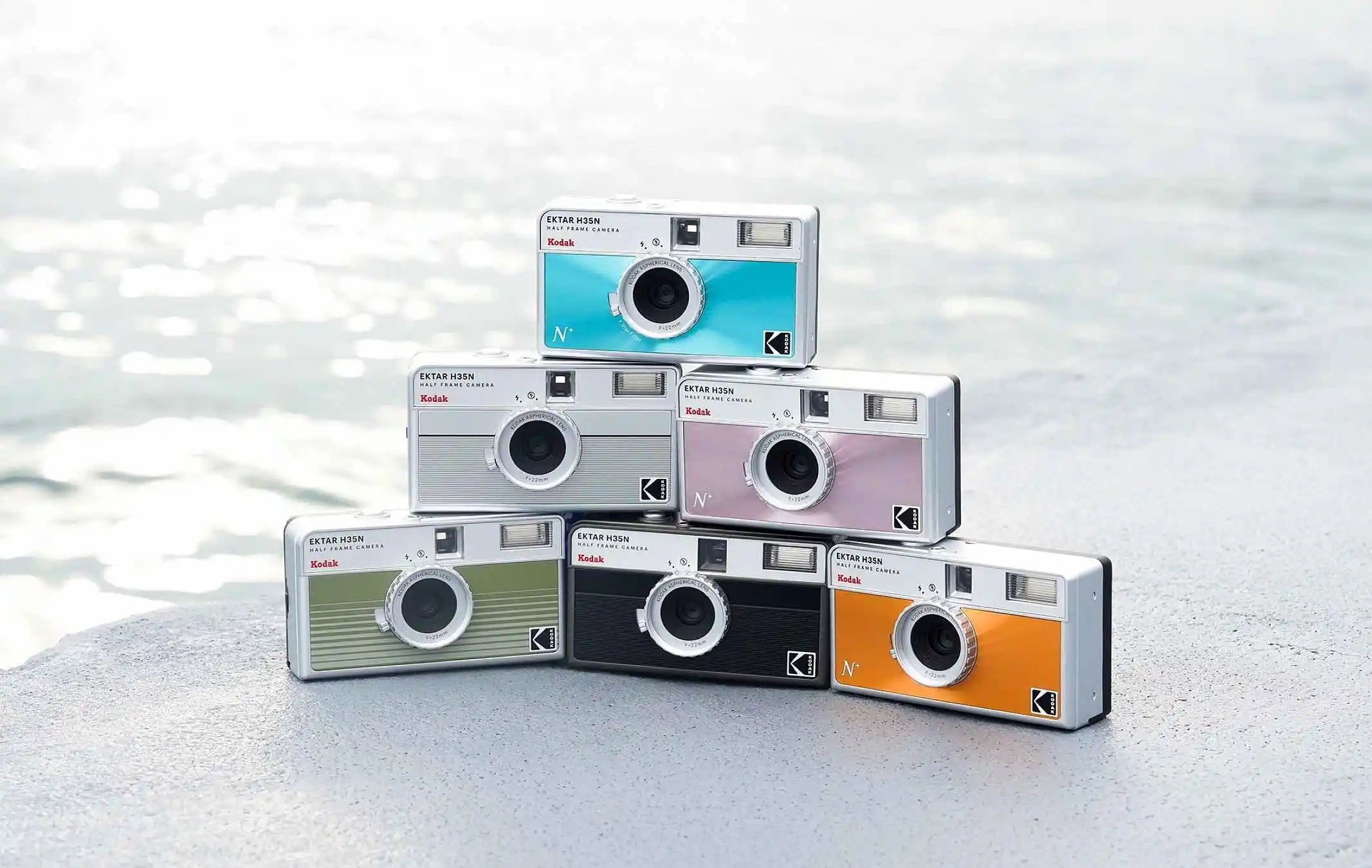 5PCS KODAK EKTAR H35/H35N Half Frame Camera 35mm Film Camera Reusable Film Camera With Flash Light For Wholesale