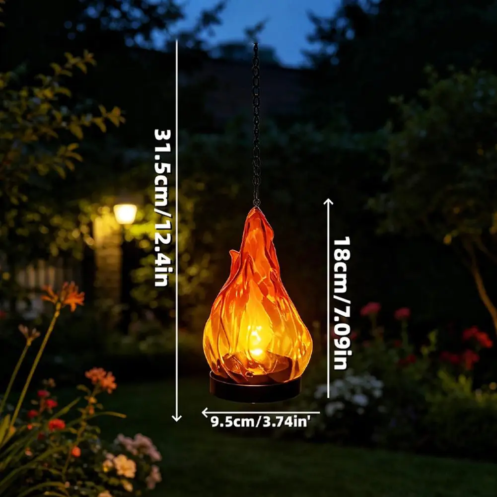 LED Fake Fire Lamp Hanging Lantern Flame Light USB Rechargeable Outdoor Camping Night Light Flame Effect Flame Atmosphere Decor view 6