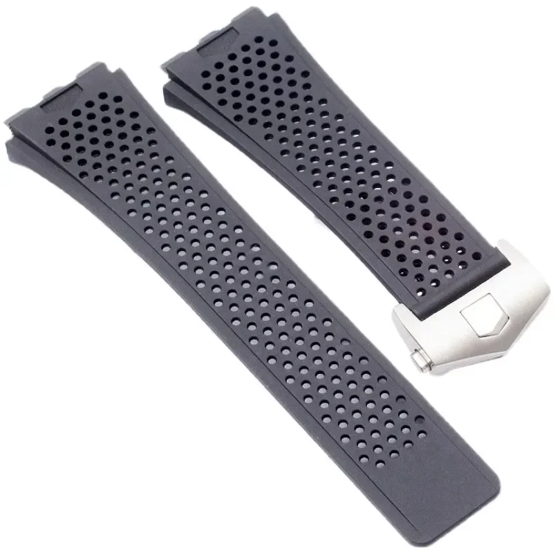 New 22mm concave and convex mouth suitable for TAG HEUER watch strap silicone diving sports grade super Carlisla silicone strap