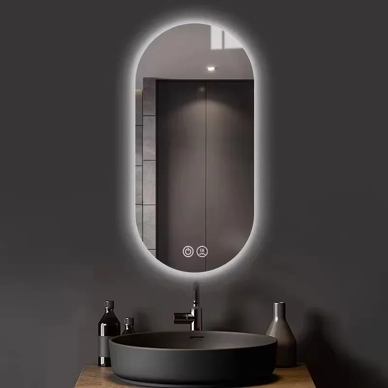 Arched Bathroom Anti Fog Mirror Wall Mounted Led Backlit or Front Light Vanity Smart Mirror with Light