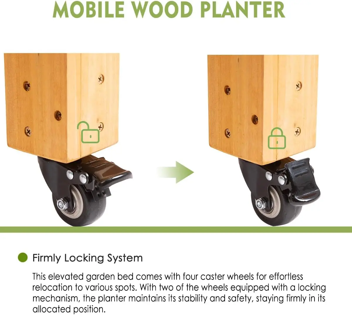 Mobile Wooden Elevated Raised - огляд і ціна Raised Garden Bed