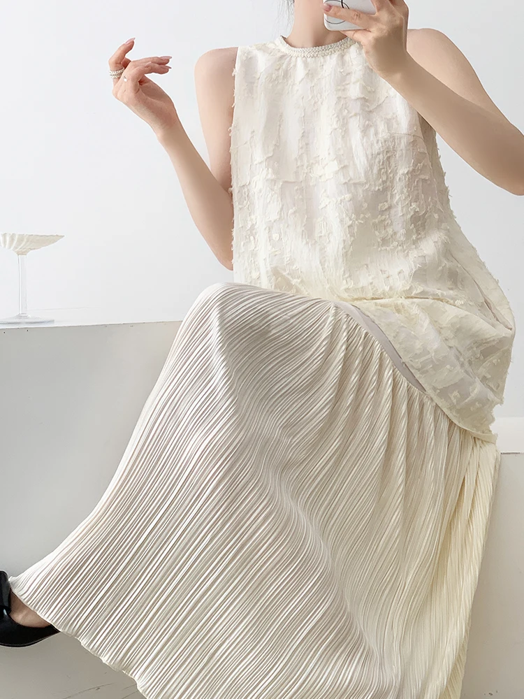 

WTT Красивая летняя Vaion Sle Искусственная двухсекционная висящая Ne Dr Повседневная юбка трапециевидной формы со свободной талией