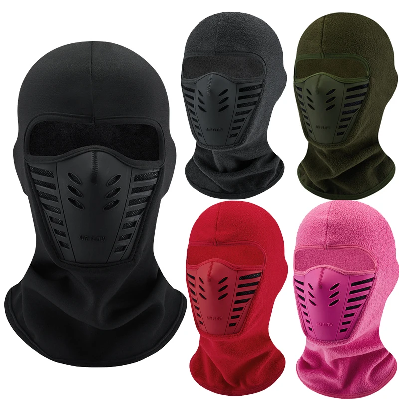 Winter Windproof Motorcycle Rider Mask Fleece Thermal Face Moto Riding Balaclava Motorbike Biker Keep Warm Ski Mask Men Women