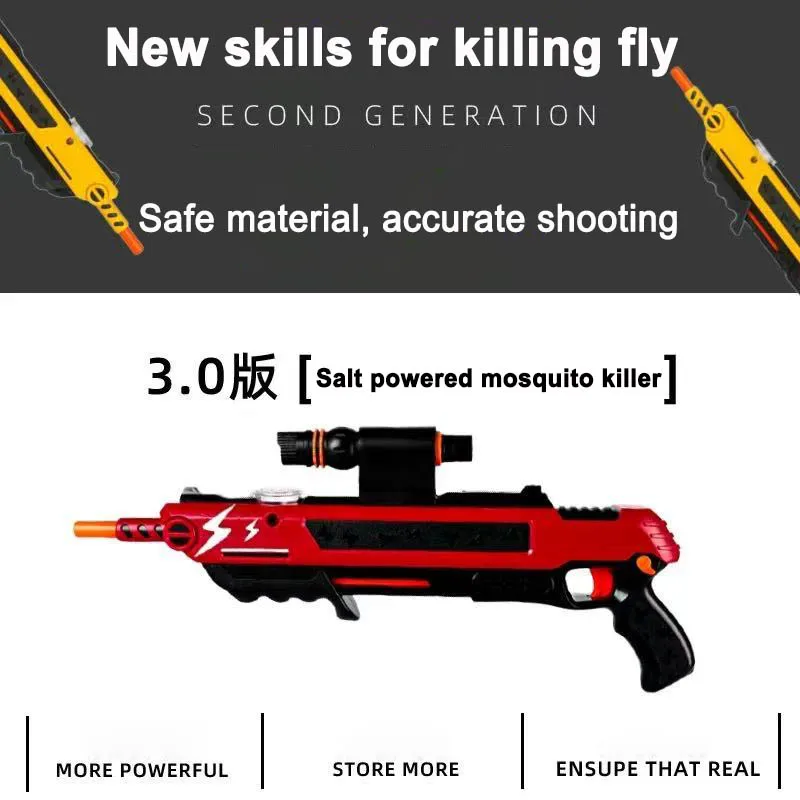 Nowo ulepszony laserowy celownik 3.0 i pistolet do zabijania komarów, pistolet do soli, strzelba, pistolet zabawkowy dla dorosłych, pistolet do zabijania much, pistolet do zabijania komarów