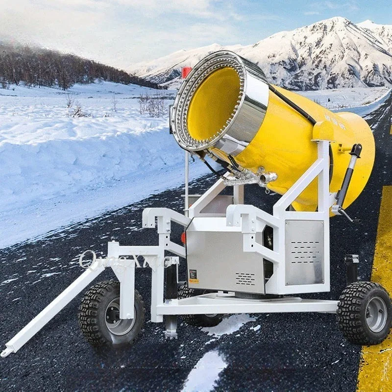 Bild 6: Große mobile Schneemaschine, tragbare künstliche Schneefallanlage, geeignet für Indoor- und Outdoor-Skigebiete sowie Freizeitparks.