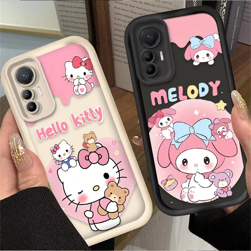 حافظة هالو كيتي ميلودي لهاتف شاومي بوكو F7 F6 F5 F4 F3 M5s C65 C75 C71 X7 X6 X5 X4 GT X3 NFC M7 M6 Pro 4G 5G غطاء خلفي ناعم