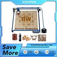 SCULPFUN S30 Ultra 11W Laser Engraver with Smart Air Assist and Extension Kit 600*600mm Working Area Laser Cutter for Wood Metal