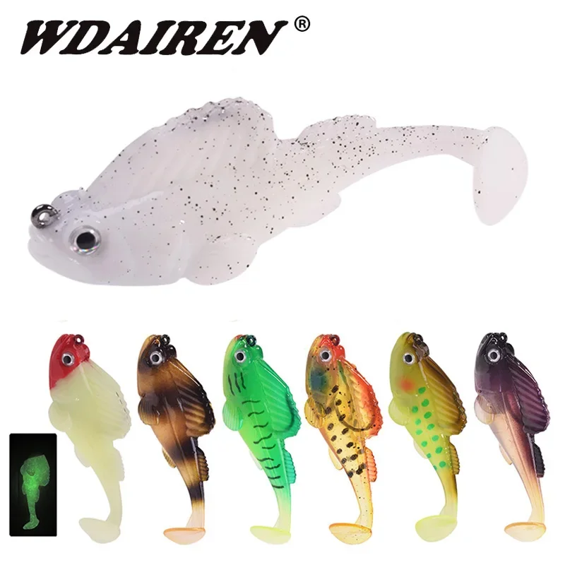 1 Pc Jigging Hidden Jig Hooks Soft Bait 12g 22g Silicone T Tail Wobblers Fishing Lure Artificial Baits for Sea Bass Trout Pike