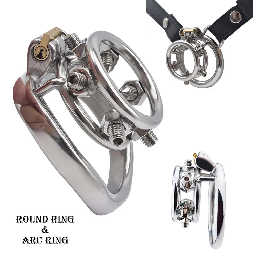 BDSM Spiked Masochism Stainless Steel Male Chastity Cage Penis Ring Cock Cage Gratification SexToys ForMen Penis Sleeve Sex Shop