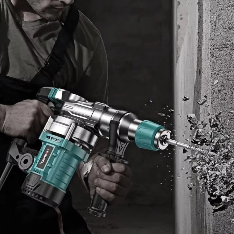 110V 3 Functions Jack Hammer 220V Pick High Power Concrete Breakers Wall Demolition Rotary Hammer Impact Drill Set