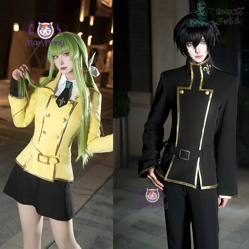 

C.C Cosplay Lelouch Lamp Rouge C.C Costume College Uniform Shirt Pants Dress JK Set Party Halloween Woman Man Outfit