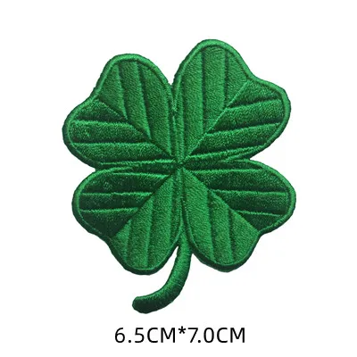 Irish St. Patrick\'s Day Carnival Lucky Shamrock Patches Sew on Applique Iron for Clothing Bags Shoes DIY Craft Clothes Sticker