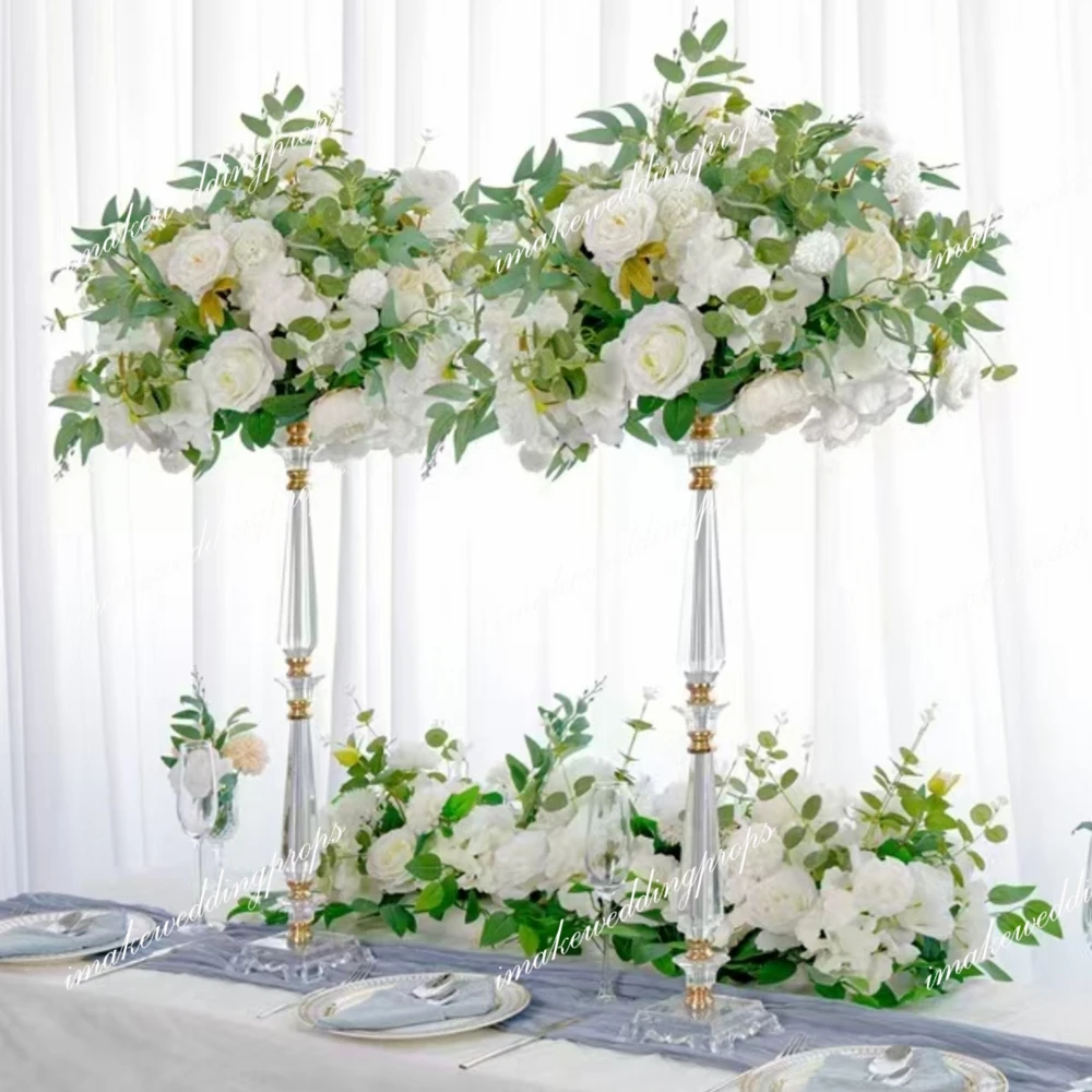 wedding table candlestick holder sliver Gold Metal CandleHolder Stand Table backdrop stick Centerpieces