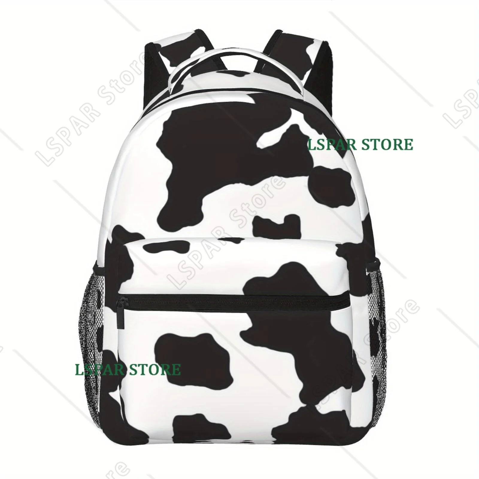 

Black and White Cow Backpack Unisex Casual Laptop Backpacks School Bookbag Travel Hiking Camping Daypack