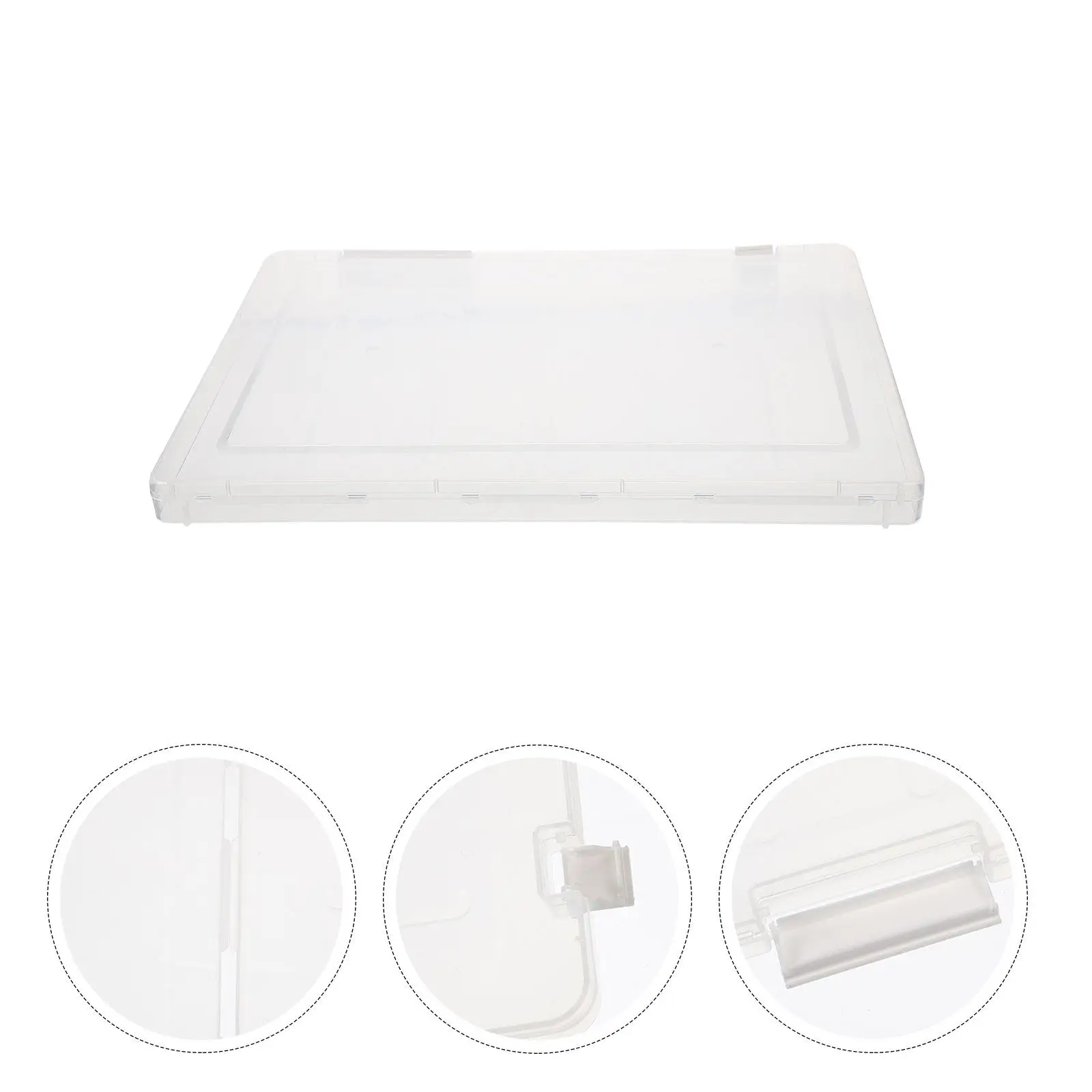 

Heavy Duty Plastic File Box Document Organizer Storage Case for Papers Magazines Certificates Stationery Transparent Sturdy