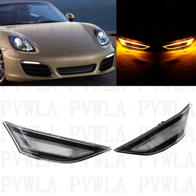 

Front Fender Turn Signal Light Lamp Indicator 99163125505 99163125605 For Porsche 981 Boxster 2013 2014 2015 2016 2017 2018-2023