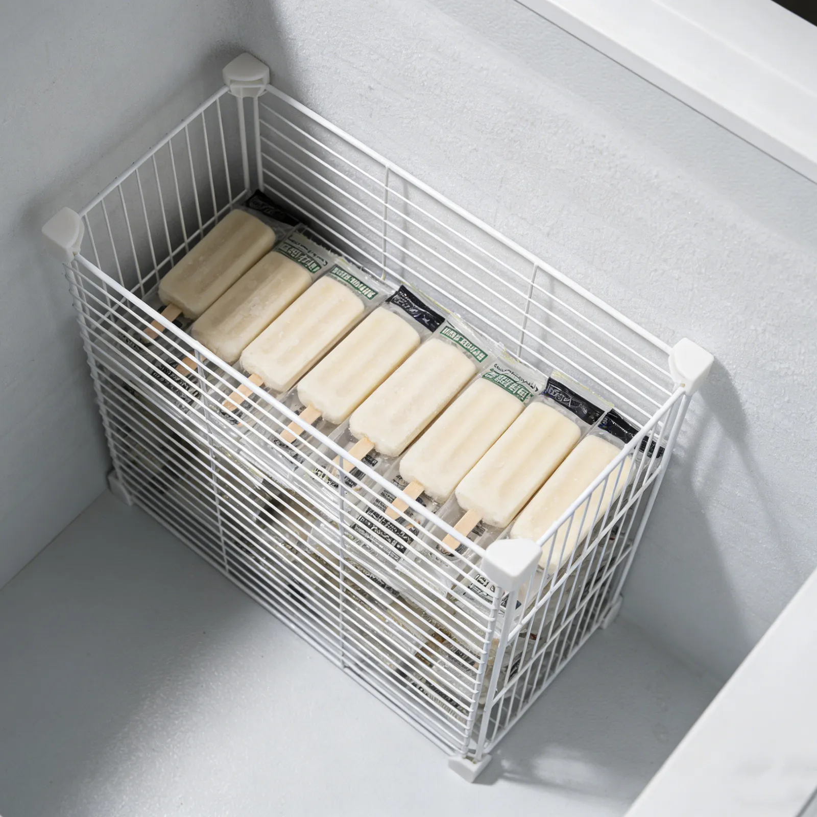 Wire Freezer Baskets and Dividers for Chest Freezer Refrigerator Pantry Organizing Stackable Metal Storage Bins Kitchen Food