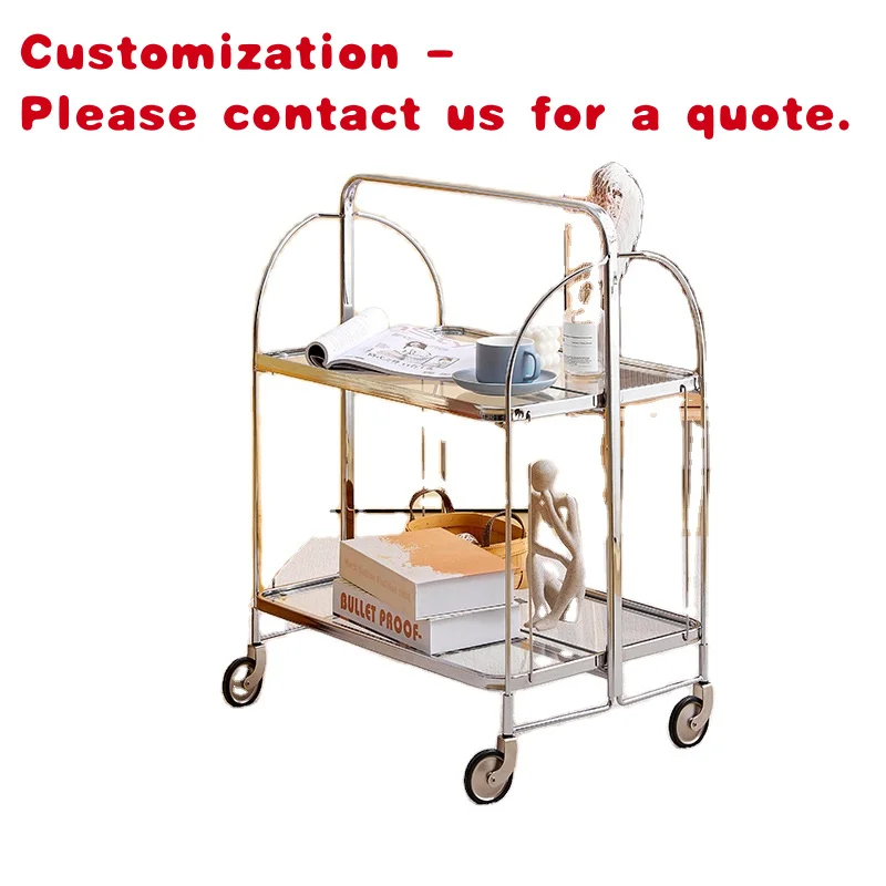 

На заказ.Новый дизайн, мобильные держатели для хранения из нержавеющей стали, тележка, прозрачная винтажная складная тележка для вечеринки, барная тележка