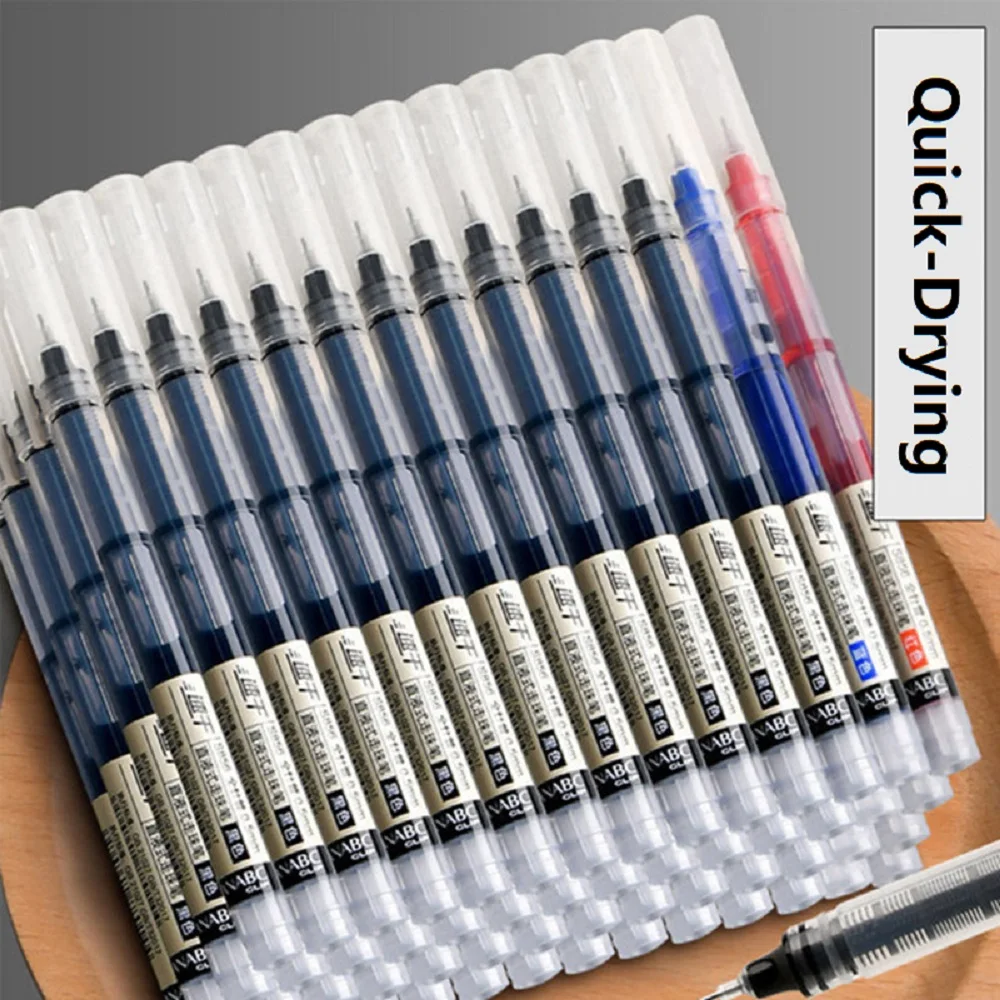 

1PCS Straight Liquid Pen 0.5mm Quick Drying Liquid Pens Black Blue Red Ink for Writing Drawing School Office Stationery Supplies