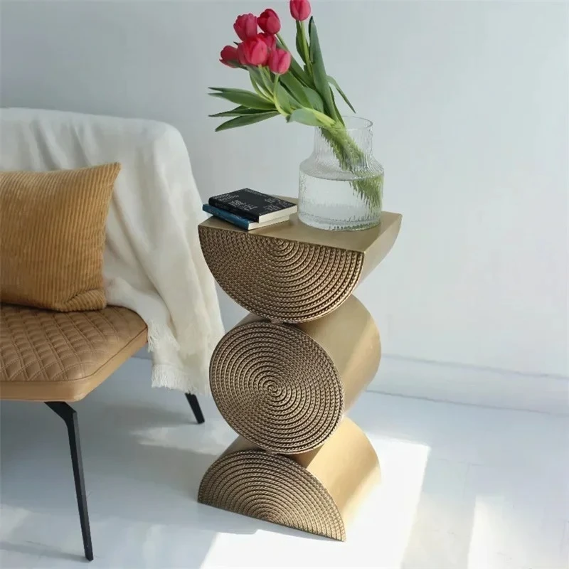 FOr Living Room Furniture Home Creativity Sofa Mini Side Table Designer  Leisure Coffe Tables Nordic Retro Iron Coffee Tables
