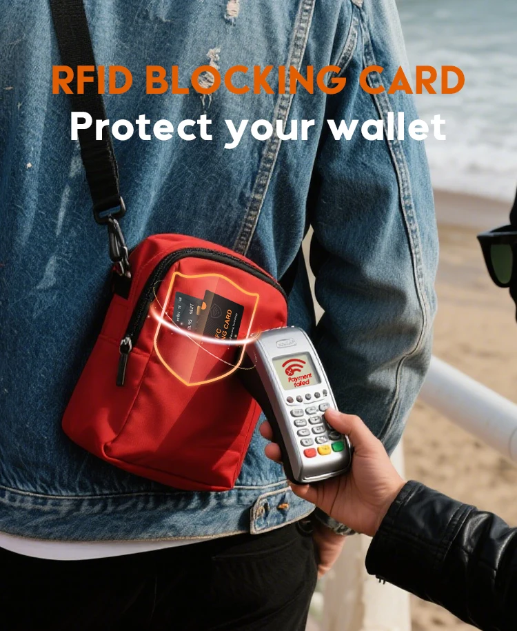 2/4 Stück ultradünne RFID-blockierende Karte zum Schutz Ihrer Kreditkarte, Diebstahlsicherung, Etikett, Bankkartenschutz, Abzeichen, Signalisolierung – Detail 6