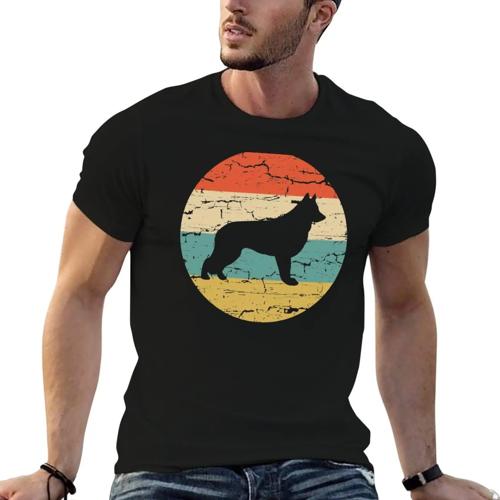 

Shiloh Shepherd Vintage Retro Dog Lover Gift T-Shirt essential t shirt funny t shirts cotton mens graphic t shirts T-Shirt