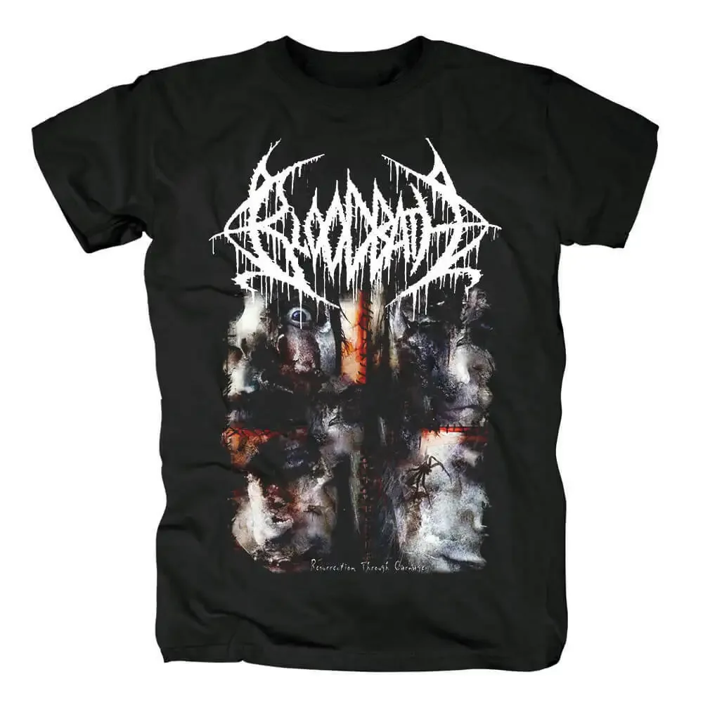 Bloodbath Ressurection Through Carnage T-Shirt Black Fullsize