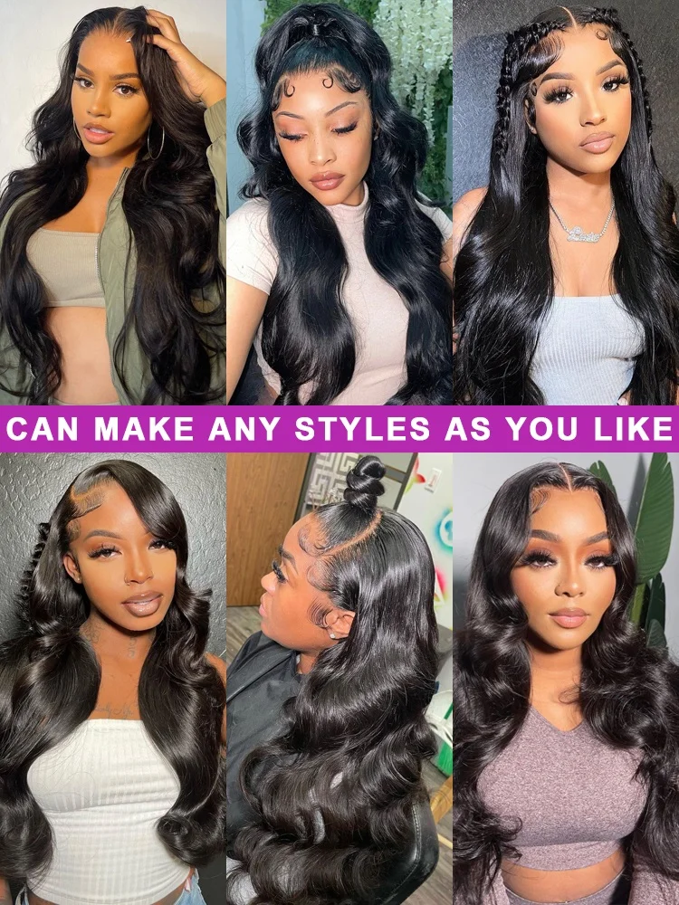 40 Inch Body Wave 13x6 Hd Lace Frontal Wig 360 Lace Front Wig Human Hair Natural Hairline Pre Plucked Brazilian Wigs For Women