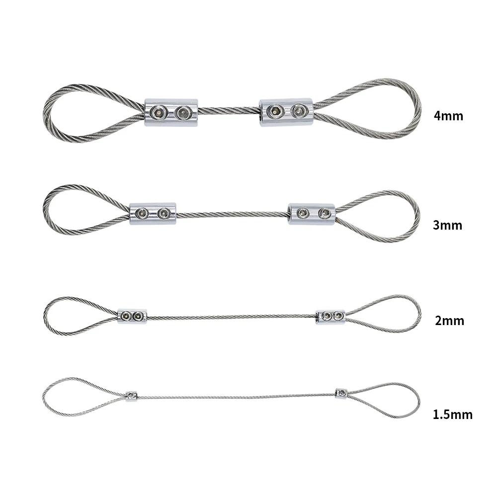 

Adjustable 1.5/2/3/4mm steel wire cable, 304 stainless steel wire rope suspension kit for picture suspension