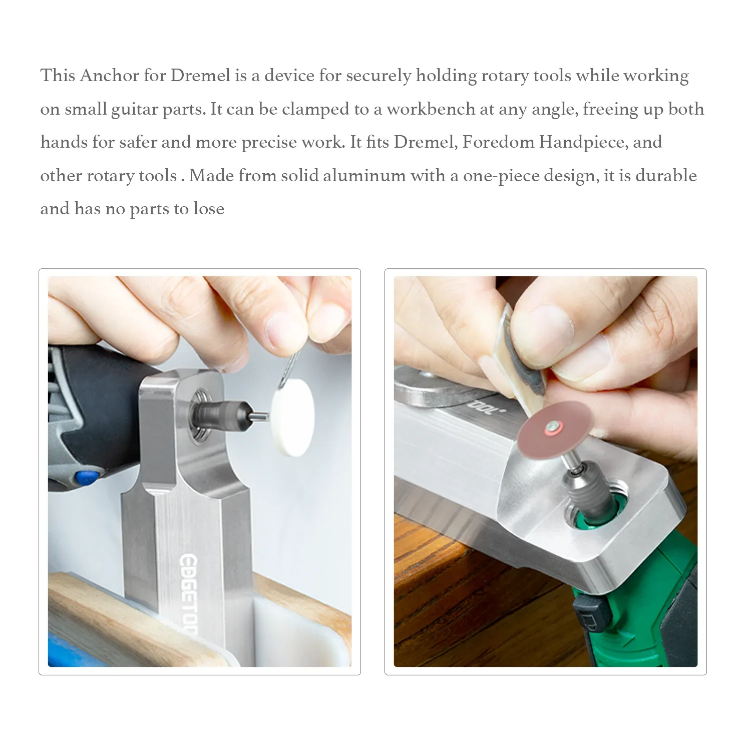 CNC Aluminum Dremel Rotary Tool Fixing Base Guitar Luthier Engraving Polishing Holder Electric Grinder & Hanging Mill
