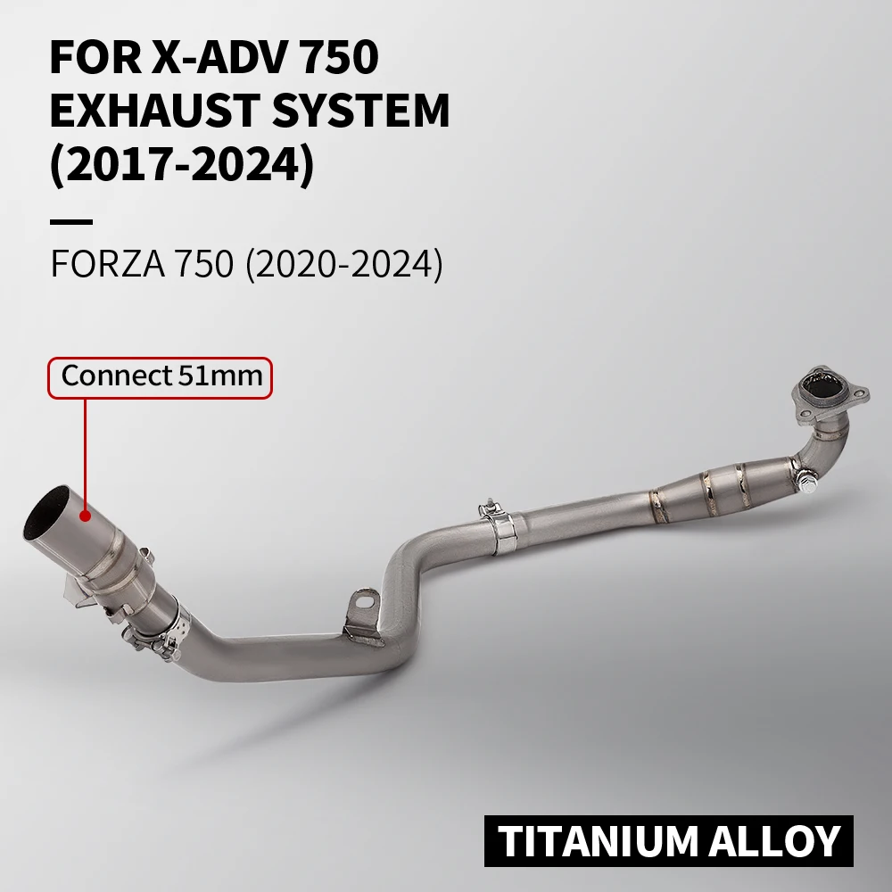 

Передняя часть мотоцикла ADV750 XADV750 FORZA750, передняя выхлопная система из титанового сплава 2017-2024