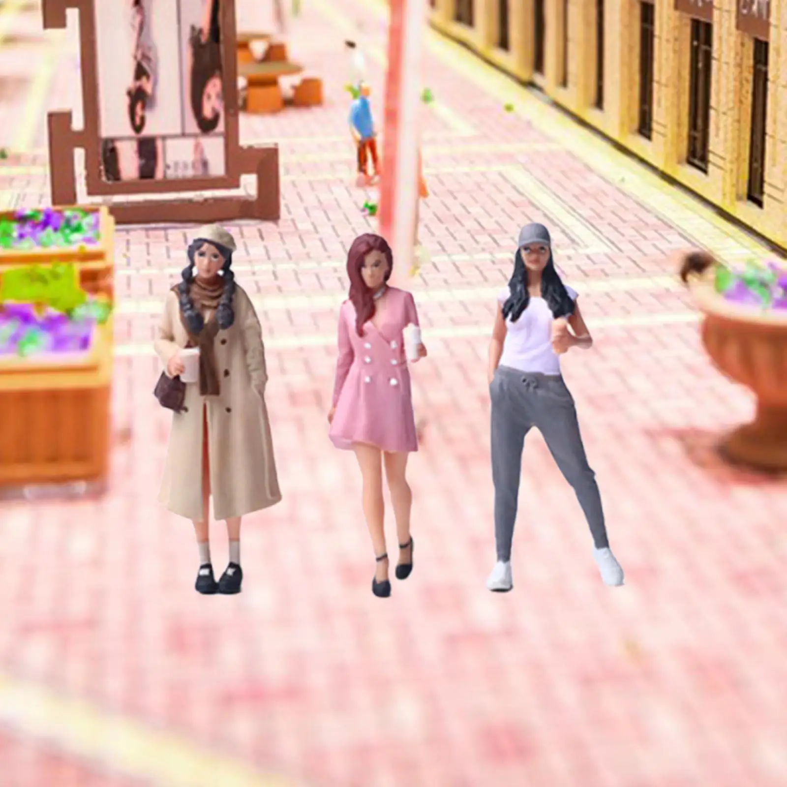 Mini Model Diorama Tiny Photography Props Realistic Girls Figurines for Girl Room Decoration