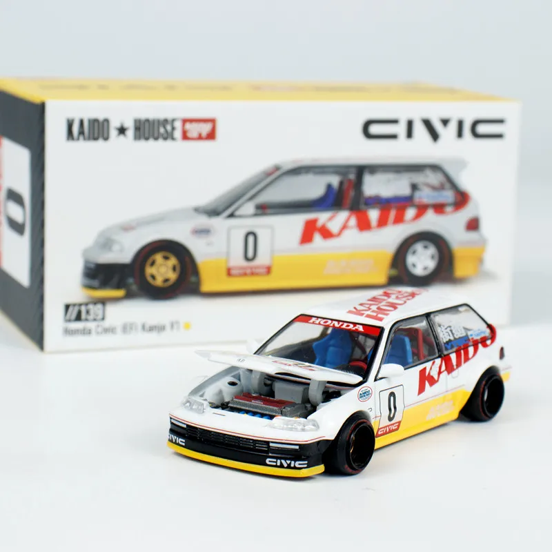 Diecast Kaido House MINIGT 1:64 Scale Honda Civic EF V1 Alloy Car Model