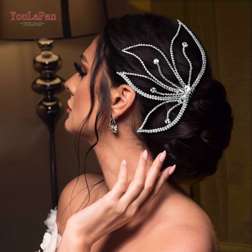 

YouLaPan Bridal Wedding Hair Accessories Shiny Bride Hair Comb Bridesmaid Hair Ornaments Fashion Women Party Jewelry HP621