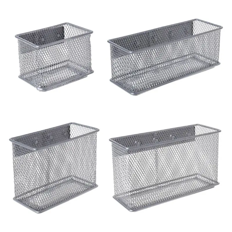 Durable Refrigerator Wire Mesh Magnetic Basket Storage Box Pen Makeup Organizer Office supplies storage