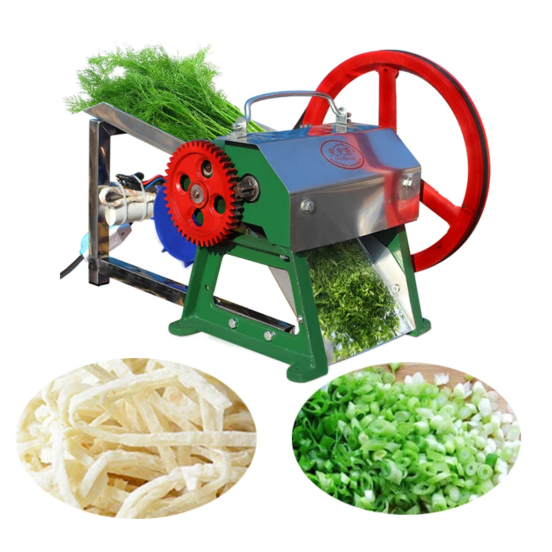 Scallion Cutting Machine Electric Cake Chopper Stainless Steel Pepper Ring Garlic Bolt Shredder Bean Segment Cutter